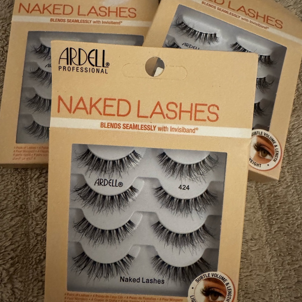 Ardell Naked Lashes with Invisiband - Black 3 Sets of 4 Pair